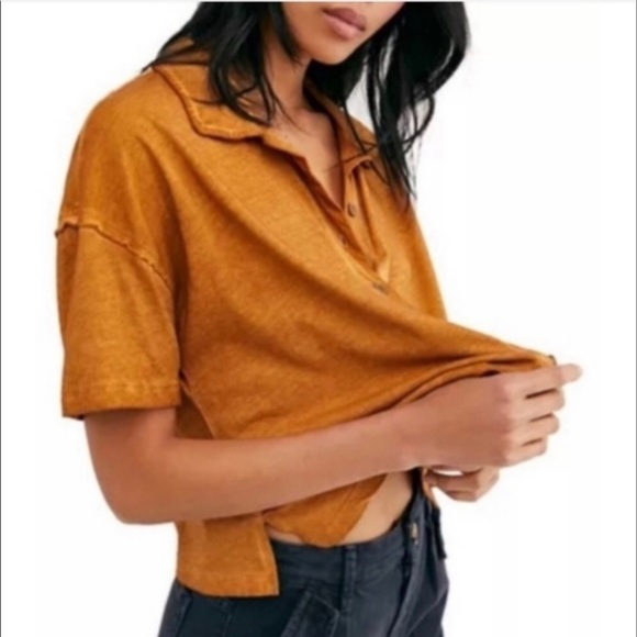 NWT Free People Weekend Rush Top in Copper - Picture 5 of 8